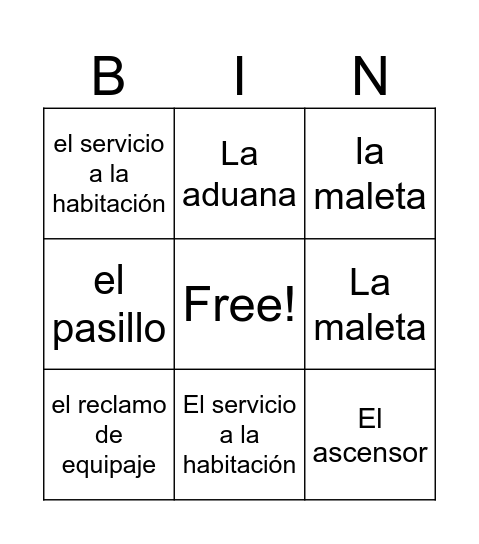 Bingo Card