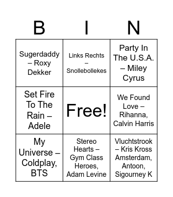 Pupillenkamp 2026 Bingo Card