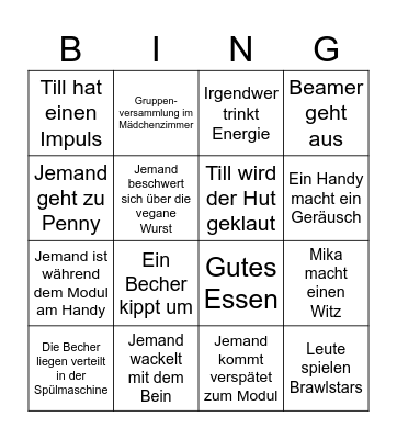 B-Kurs Bingo Card