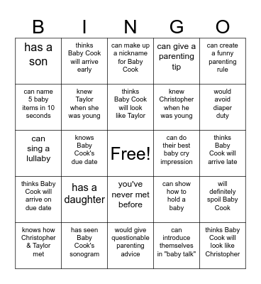 Find Someone Who... Bingo Card