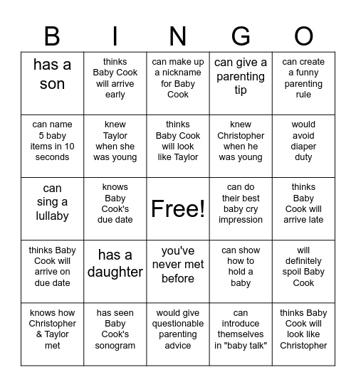Find Someone Who... Bingo Card