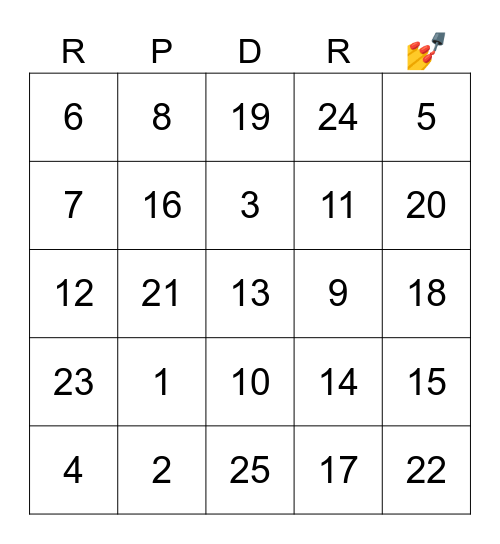 RPDR BONGO Bingo Card