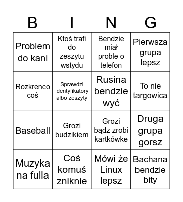 Daziu Bingo Card