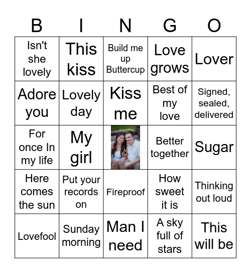 Shayla loves Justin Singo Bingo Card