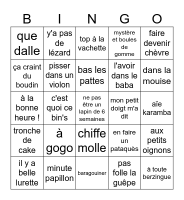 Ca se corse Bingo Card
