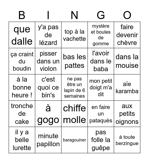 Ca se corse Bingo Card