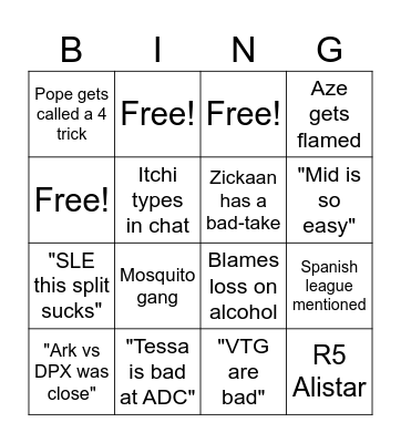 Vitagen Vibecheck Bingo - Pope edition Bingo Card