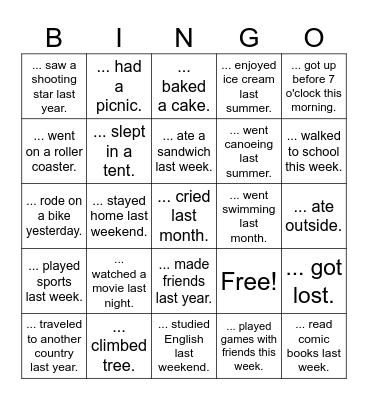 Find Someone Who ... Bingo Card