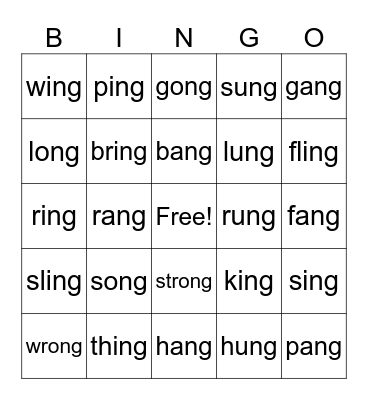 Glued Sounds Bingo 2 Bingo Card