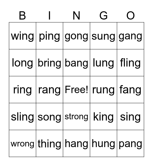 Glued Sounds Bingo 2 Bingo Card