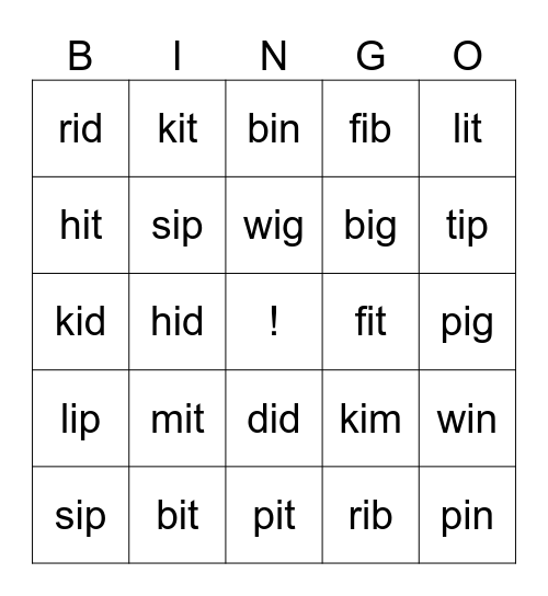 Glued Sounds Bingo 2 Bingo Card