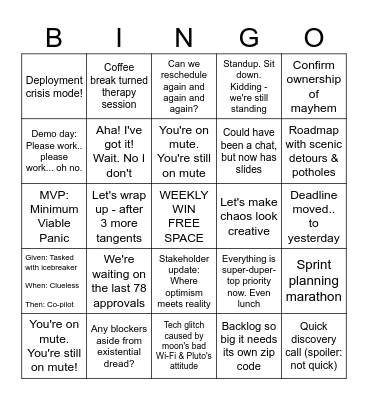 PO Bingo Card
