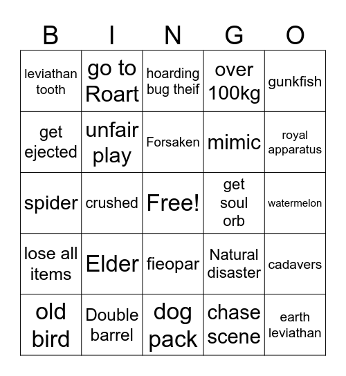 Lethal company events (Wesly's moons) Bingo Card
