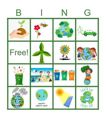 Earth Day Bingo Card