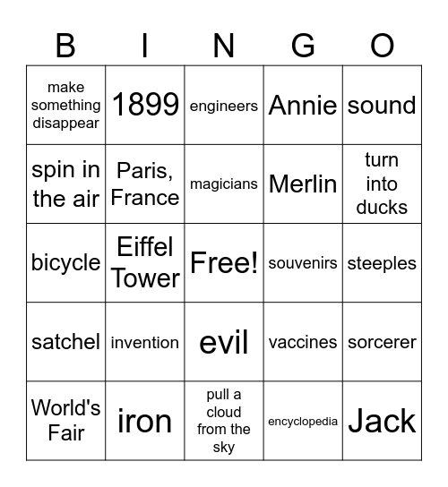 MTH - NIGHT OF THE NEW MAGICIANS Bingo Card