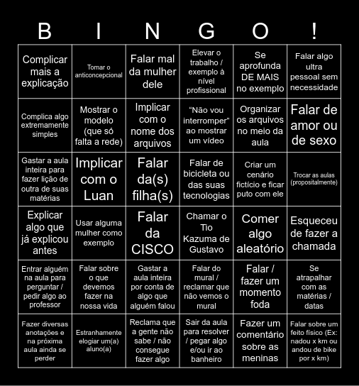 Bingo do Lala Bingo Card