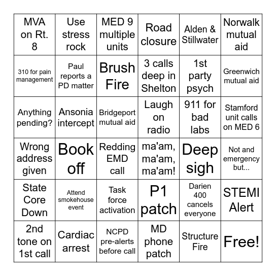 SWRCC NPSTW Bingo Card
