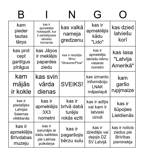 2026 LNAK: ATRODIET KĀDU... Bingo Card
