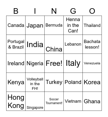 International Weekend STaCC Session Bingo! Bingo Card