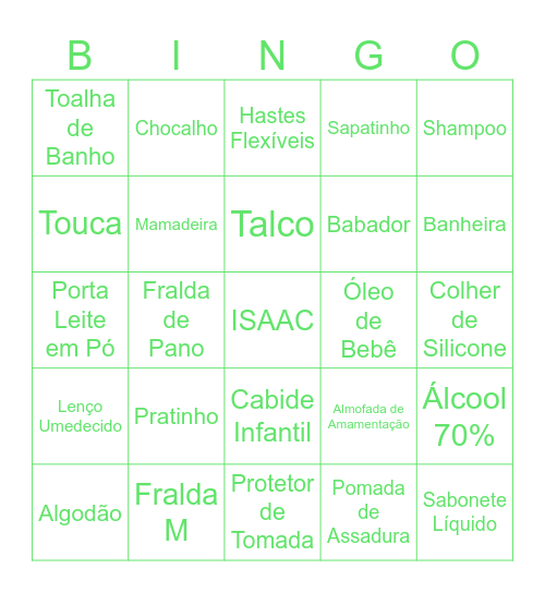 CHA DO ISAAC Bingo Card
