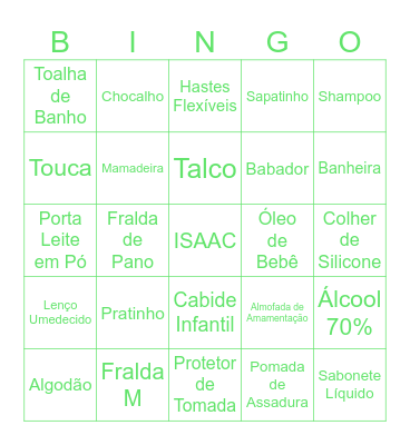 CHA DO ISAAC Bingo Card