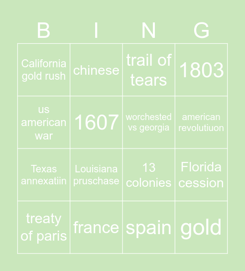 Untitled Bing Bingo Card