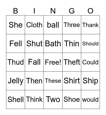 Bingo! Bingo Card