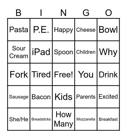 ASL Bingo Card