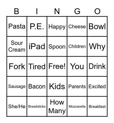 ASL Bingo Card