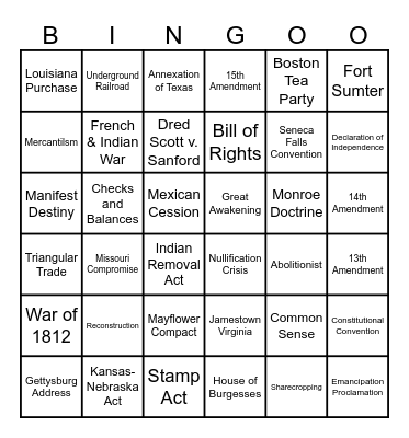 STAAR Review #2 6x6 Bingo Card
