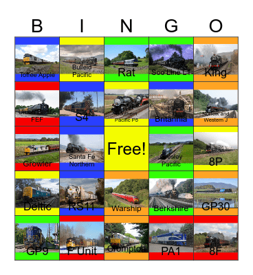 Train Sheds that I would like to design one day Bingo Card