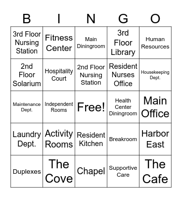 Fairhaven BINGO Card