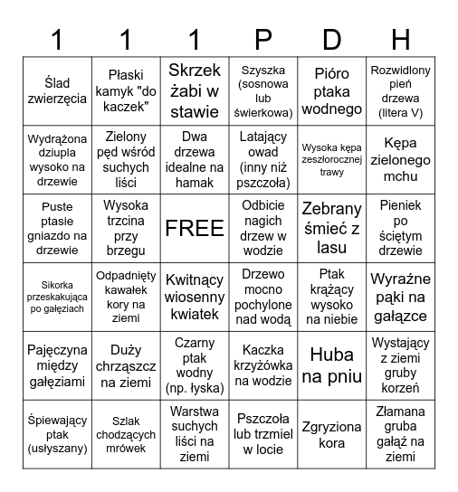 Bingo Owińska Bingo Card