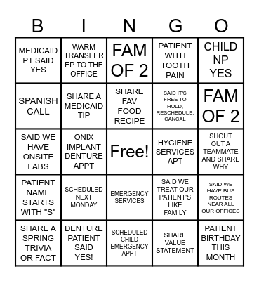 bingo Card