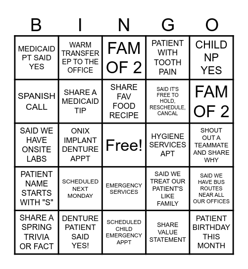 bingo Card