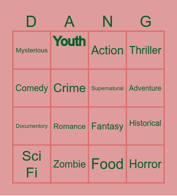 Most Hated Genre 🥀 Bingo Card