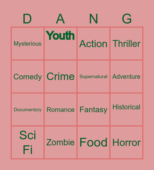 Most Hated Genre 🥀 Bingo Card