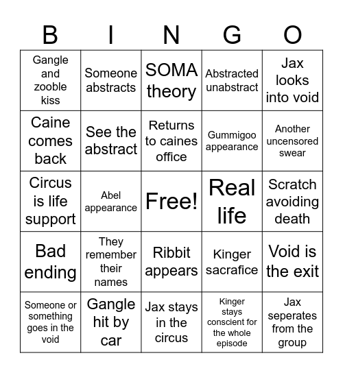 digitalcircus Bingo Card