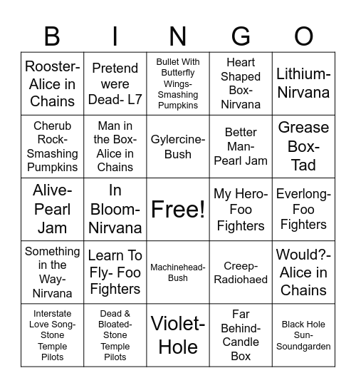 ROUND 4 Bingo Card