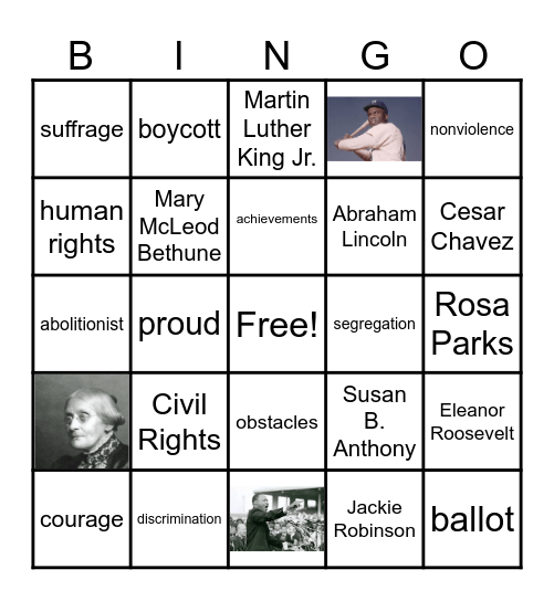 Fighting for a Cause Bingo Card