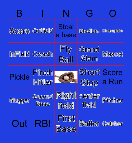 Baseball Bingo Card