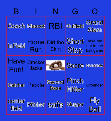 Baseball Bingo Card