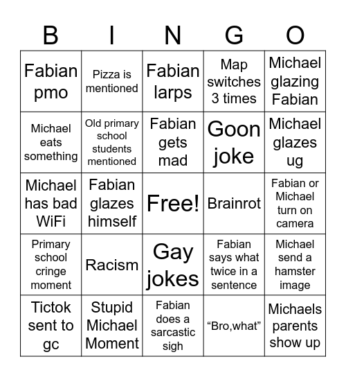 Minecraft Bingo Card