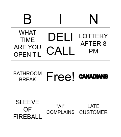 MURPHYS Bingo Card