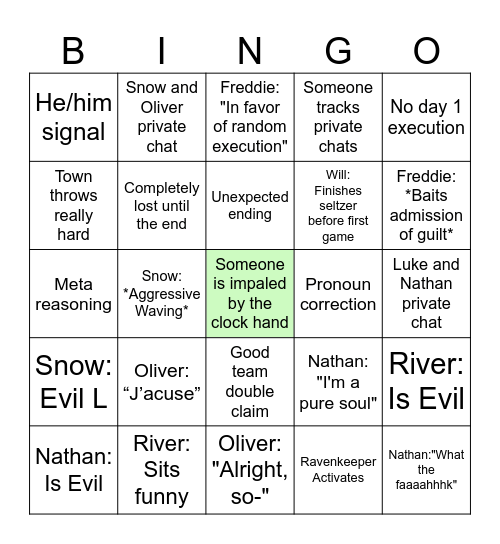 BOTC Bingo Card
