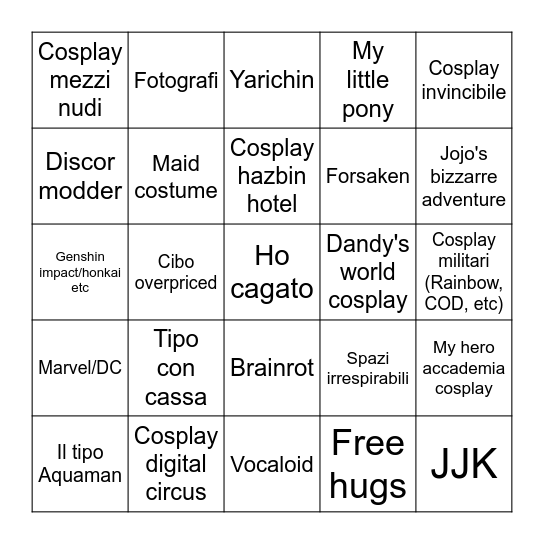 Romix 2026 Bingo Card