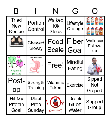 Bariatric Bingo Card