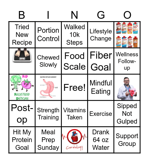 Bariatric Bingo Card