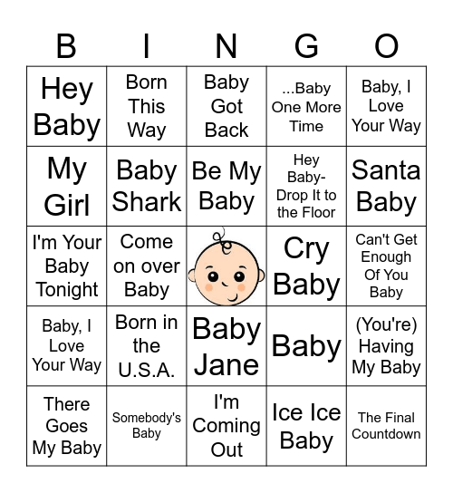 Baby Bingo Card