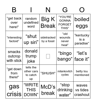 Carl Bingo 2.0 Bingo Card